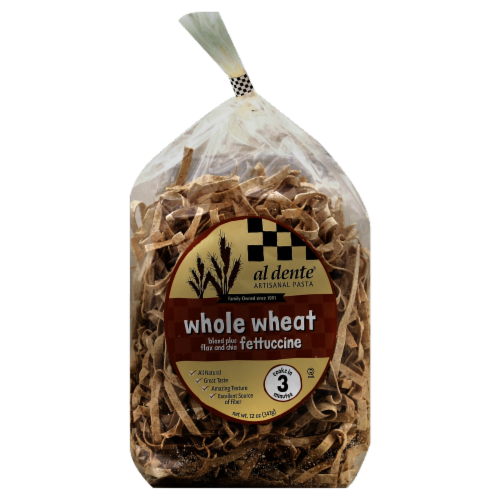 Al Dente Whole Wheat Fettuccine Perspective: front