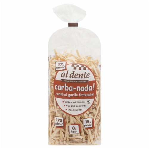 Al Dente® Roasted Garlic Fettuccine Pasta Perspective: front