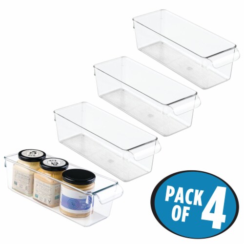 iDesign Linus Clear Storage Bins  Closet organization, Bathroom  organisation, Cleaning supplies organization