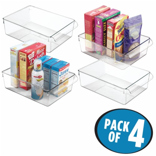 iDesign Linus Pullz Storage Bins - Transparent Perspective: front