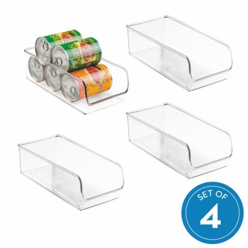 iDesign Linus Stackable Organizer Bins - Clear Perspective: front