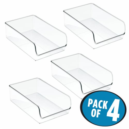 iDesign Linus Fridge and Freezer Storage Bins - Clear Perspective: front