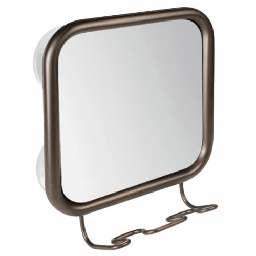 InterDesign Neo Suction Mirror and Razor Holder - Bronze Perspective: front