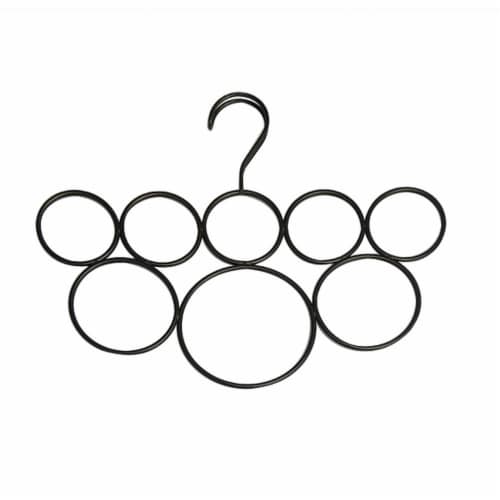 InterDesign Over Rod 8-Loop Bronze Scarf Holder Perspective: front