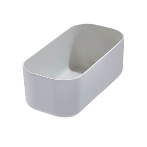 iDesign Eco Recycled Plastic Compact Drawer Bin - Gray Perspective: front