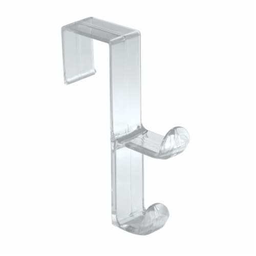 InterDesign® Clear Plastic Over-the-Door Hook Perspective: front