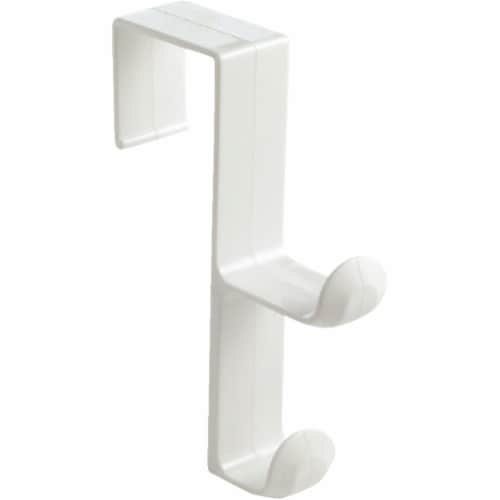 iDesign Plastic White 1 In. Over-the-Door Hook 16101 Perspective: front