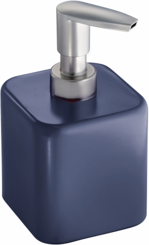 InterDesign Gia Short Soap Pump - Navy Perspective: front