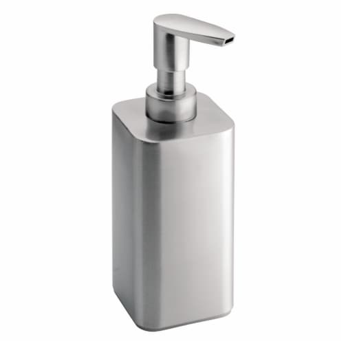 Interdesign Gia Stainless Steel Pump Soap Dispenser - Satin Silver Perspective: front