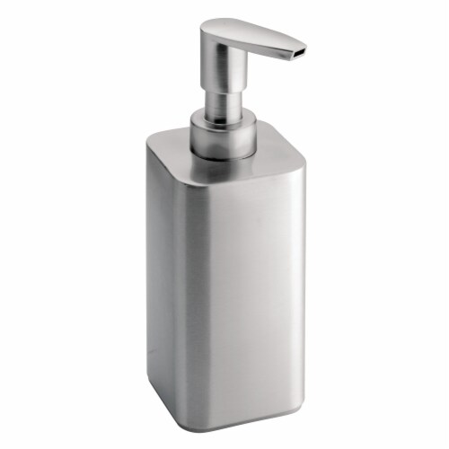 Interdesign Gia Stainless Steel Pump Soap Dispenser - Satin Silver Perspective: front