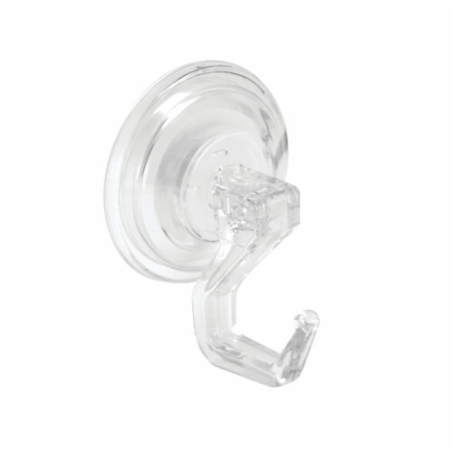 iDesign Clear Power-Lock Suction Hooks - Clear Perspective: front