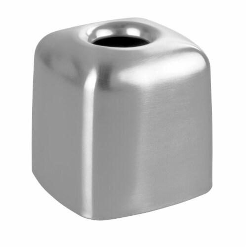 iDesign Nogu Boutique Tissue Box Cover - Silver Perspective: front