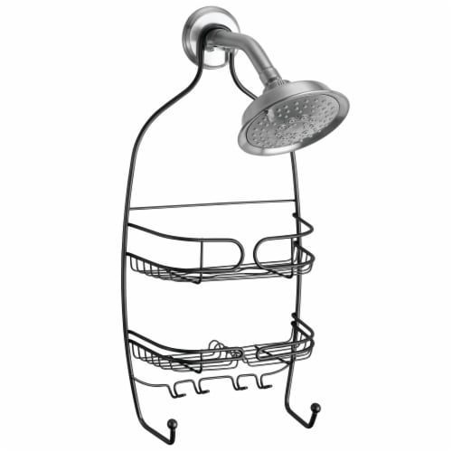 iDesign Neo Medium Shower Caddy - Matte Black Perspective: front