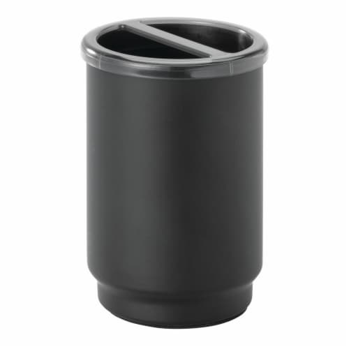 iDesign Austin Divided Toothbrush Holder - Matte Black Perspective: front