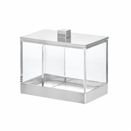 InterDesign Clarity Divided Canister - Clear/Chrome Perspective: front