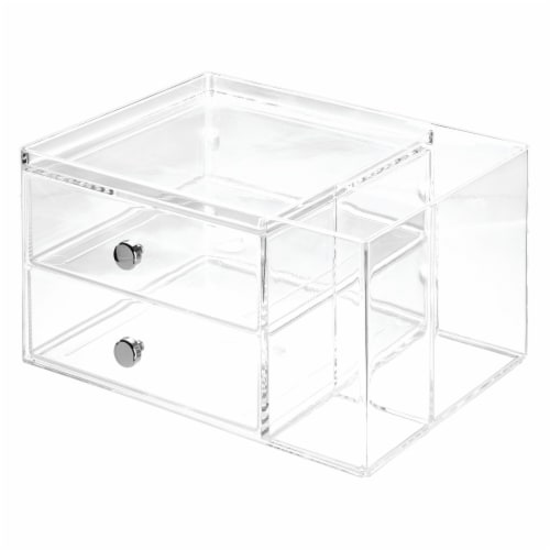 iDesign 2-Drawer Side Organizer - Clear Perspective: front
