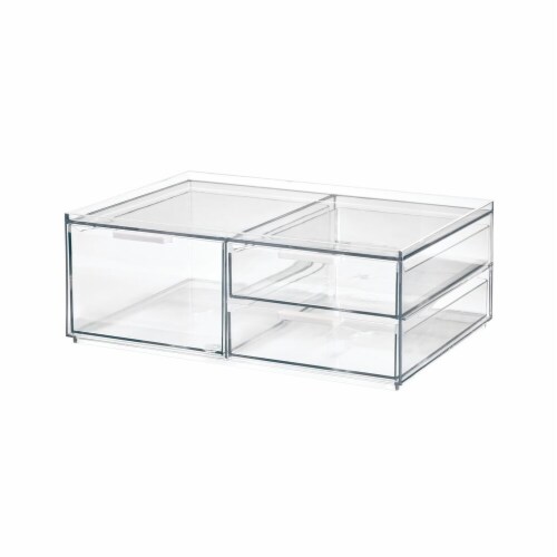iDesign 3 Drawer Clear Cosmetic Organizer Perspective: front