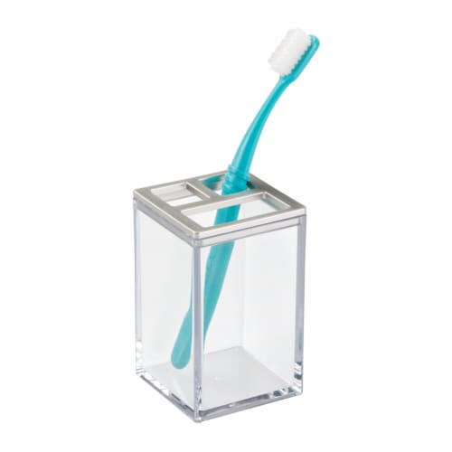 iDesign Clarity Toothbrush Holder - Clear Perspective: front