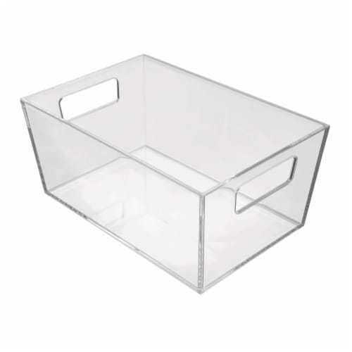 InterDesign Small Vanity Storage Bin- Clear Perspective: front