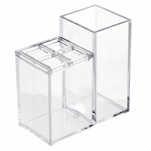 InterDesign Toothbrush Holder And Organizer - Clear Perspective: front