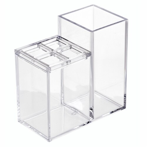 InterDesign Toothbrush Holder And Organizer - Clear Perspective: front