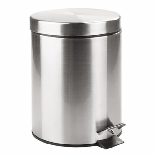 Brushed Nickel Trash Can