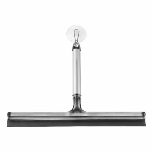 InterDesign Metro Aluminum Squeegee - Silver/Smoke Perspective: front