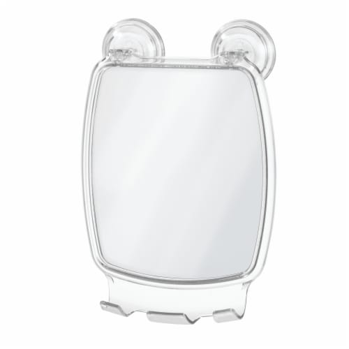 iDesign Power Lock Suction Square Mirror - Clear Perspective: front