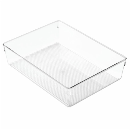 iDesign Linus Drawer Organizer - Clear Perspective: front