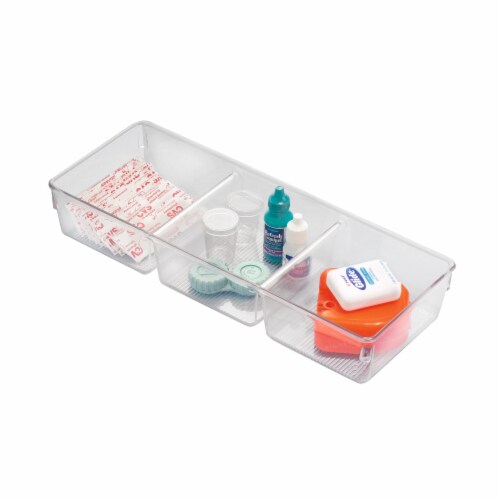 InterDesign Linus Divided Drawer Organizer - Clear, 1 ct - Harris