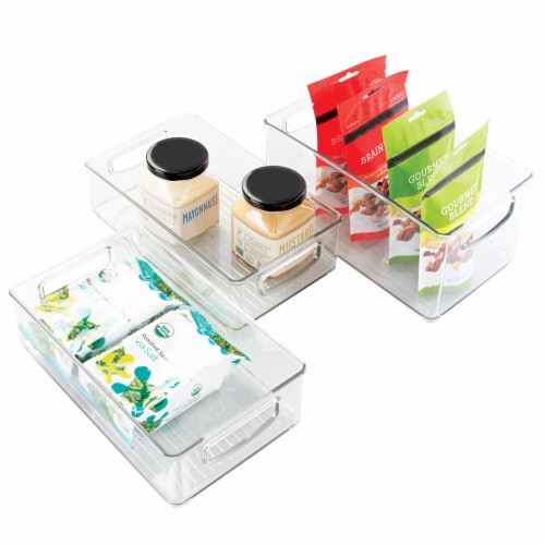 iDesign Kitchen Storage Bins - Clear Perspective: front