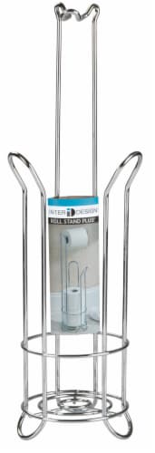 iDesign Classico Toilet Paper Roll Stand - Chrome Perspective: front