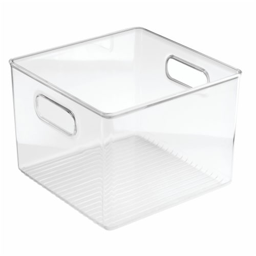 InterDesign Linus Bath Bin - Clear Perspective: front