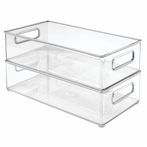 iDesign Fridge+Freeze Binz Deep Storage Bins - Clear, 2 pk - QFC