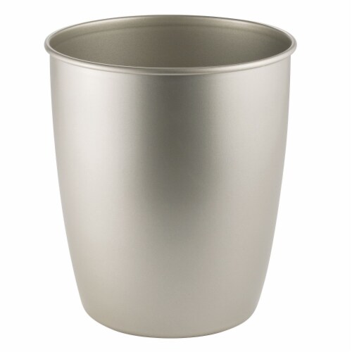 InterDesign Hamilton Metal Wastebasket - Satin Perspective: front