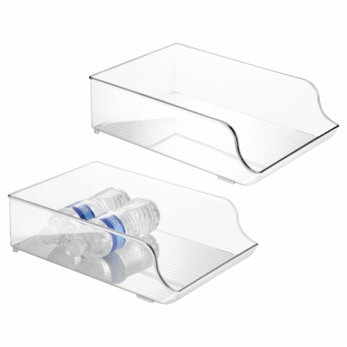 iDesign Fridge Water Bottle Holder - Transparent Perspective: front