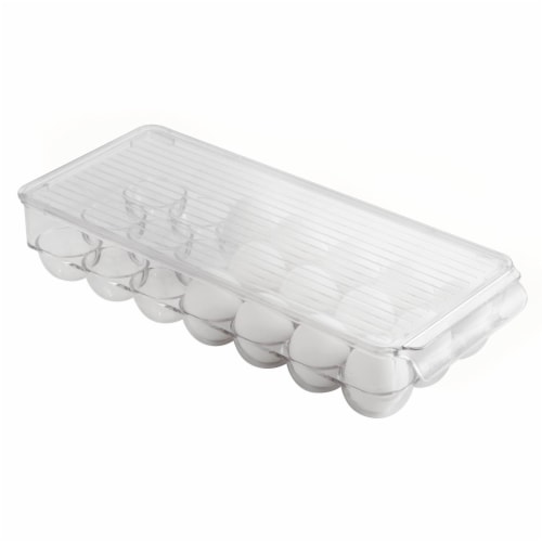 iDesign Fridge Binz Large Egg Holder - Clear Perspective: front