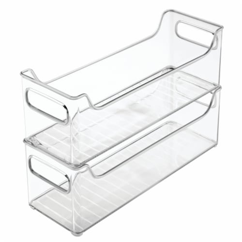 iDesign Fridge Organizer Bins - Clear Perspective: front
