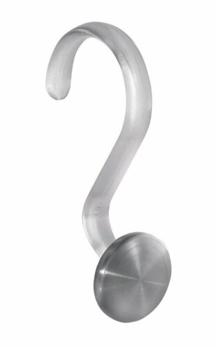 InterDesign Silver Plastic/Stainless Steel Forma Shower Curtain Rings 12 pk - Total Qty: 4; Perspective: front
