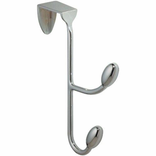 iDesign Chrome 6 In. 4-1/4 In. Over-the-Door Hook 76500 Perspective: front