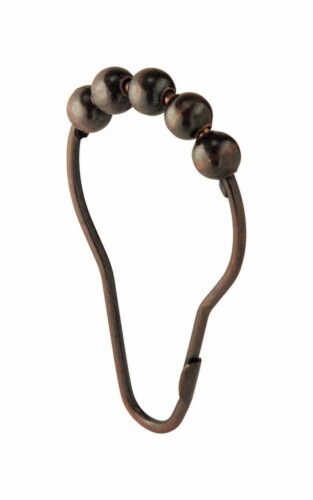 InterDesign Stainless Steel Shower Curtain Rings - Bronze Perspective: front