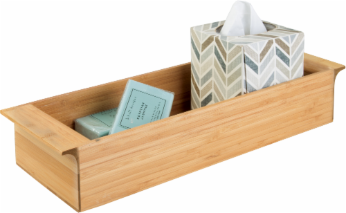 InterDesign Formbu Bamboo Vanity Organizer Tray - Brown Perspective: front