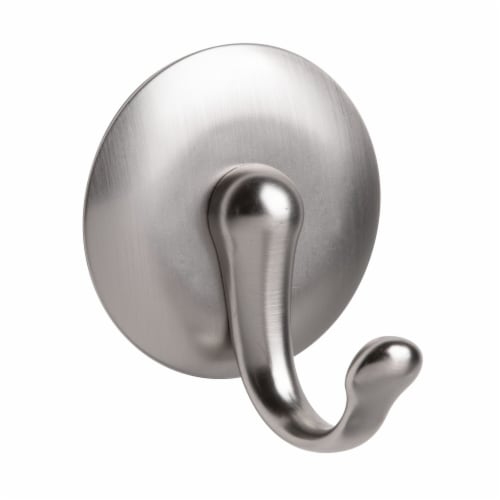 InterDesign York Affix Peel-And-Stick Large Hook - Silver Perspective: front