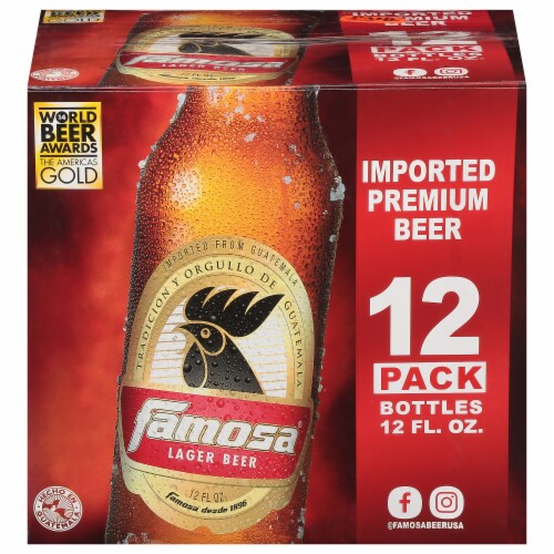 Famosa® Lager Beer Perspective: front