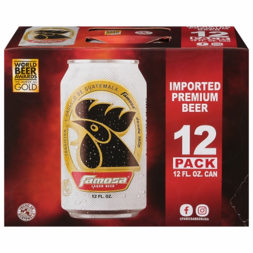 Famosa® Imported Premium Lager Beer Perspective: front