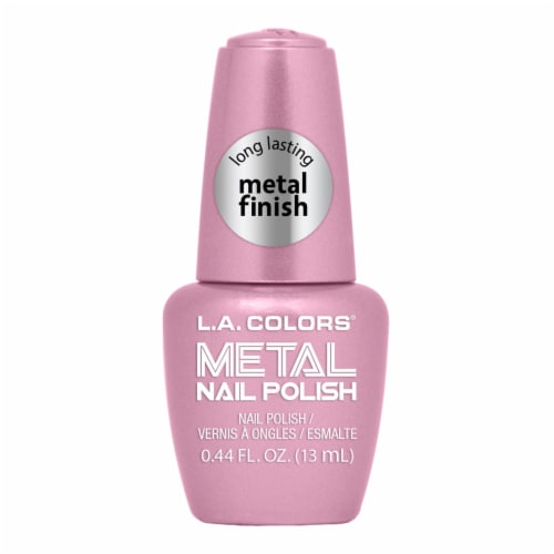 L.A. Colors Metal Nail Polish - Crystal Pink Perspective: front