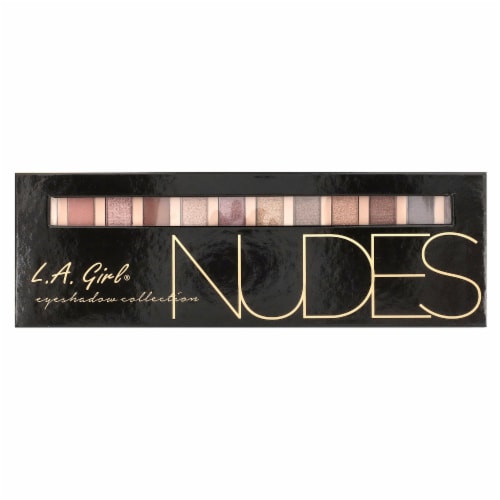 L.A. Girl Beauty Brick 12 Color Eye Palette Nudes Perspective: front