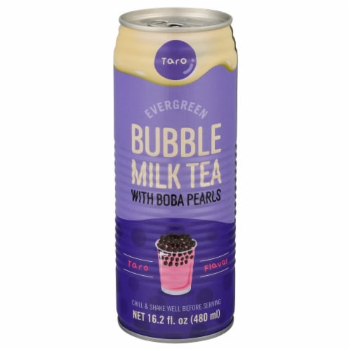 Evergreen Bubble Milk Tea Taro Boba Pearls Perspective: front