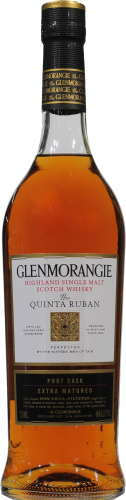 Glenmorangie The Quinta Ruban Port Cask 14 Year Highland Single Malt Scotch Whisky Perspective: front