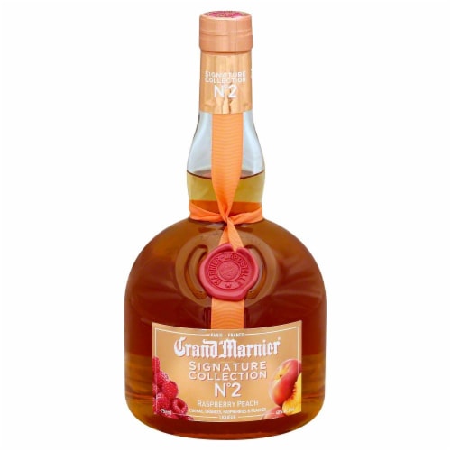 Grand Marnier Raspberry Peach Liqueur Perspective: front